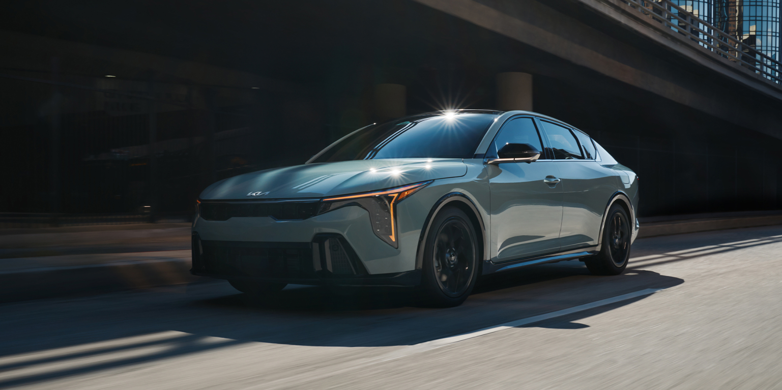 GT-Line Turbo shown in Morning Haze with heated, gloss black side view mirrors, and a fastback-style side profile.