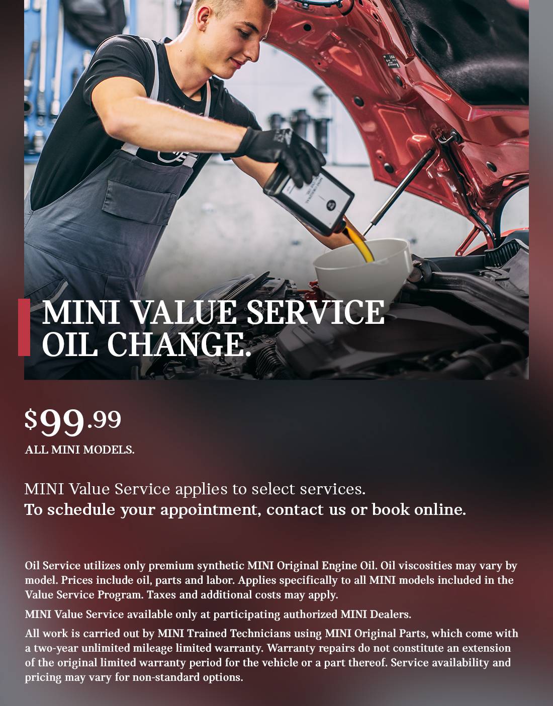 Oil change 2024 mini cooper